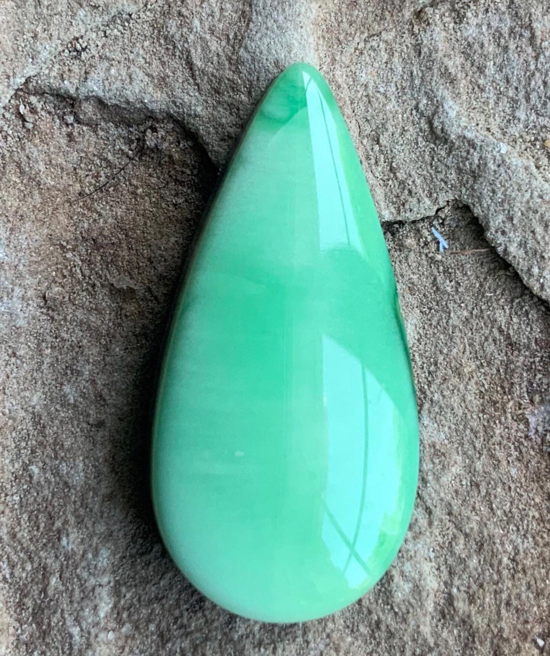 Beautiful Rare Green Natural Orvil Jack Turquoise Cabochon