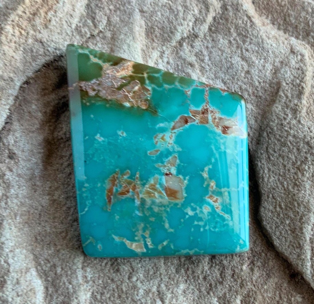 High Grade Natural Royston Polychrome Turquoise Cabochon #R2