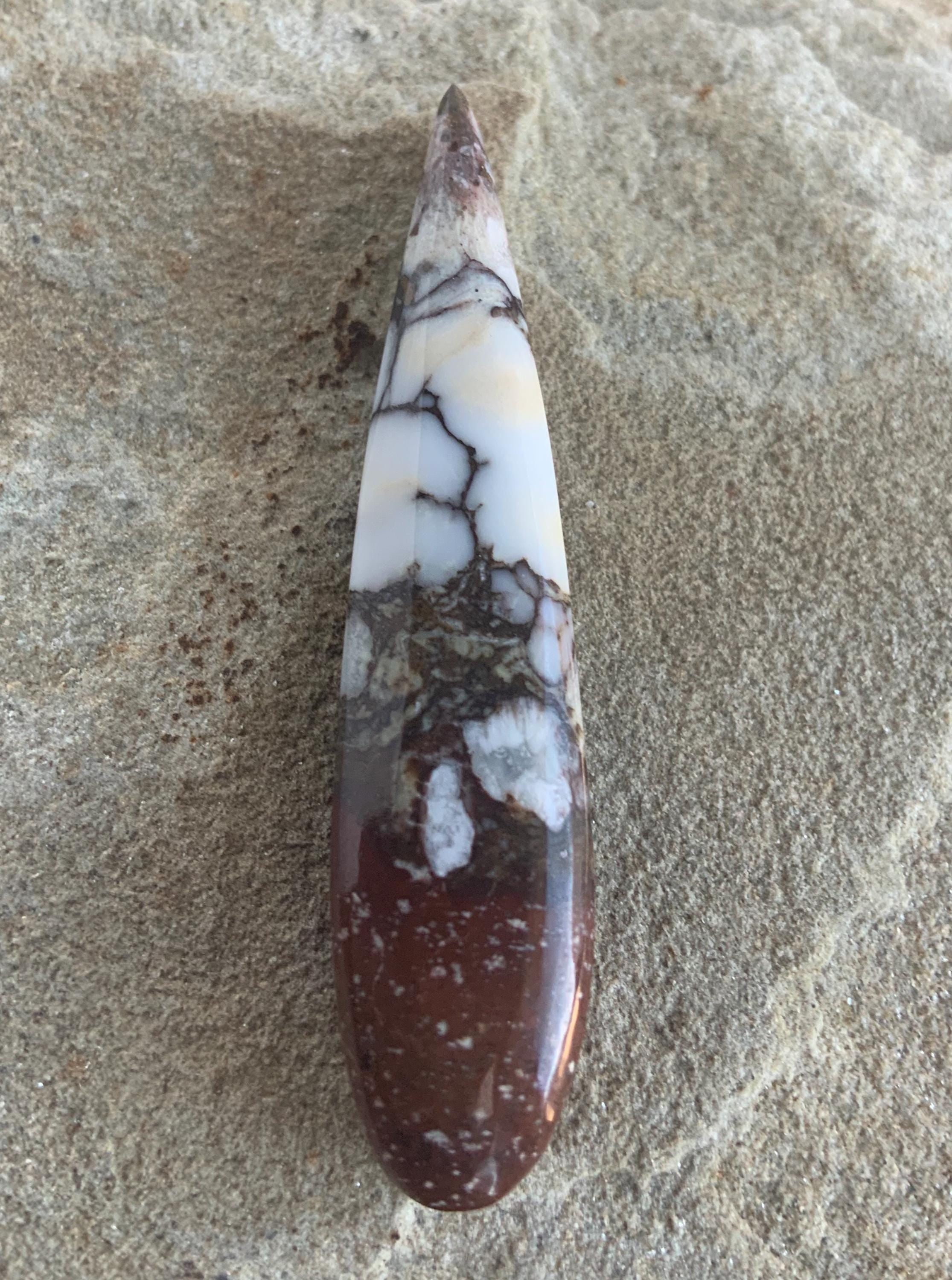 Incredible Wild Horse Magnesite Talon Cabochon