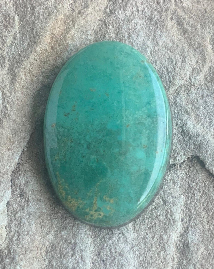 Beautiful Green Alacron Turquoise Oval Cabochon