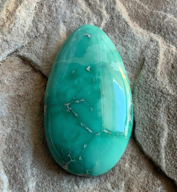 Gorgeous Natural Broken Arrow Variscite Teardrop Cabochon
