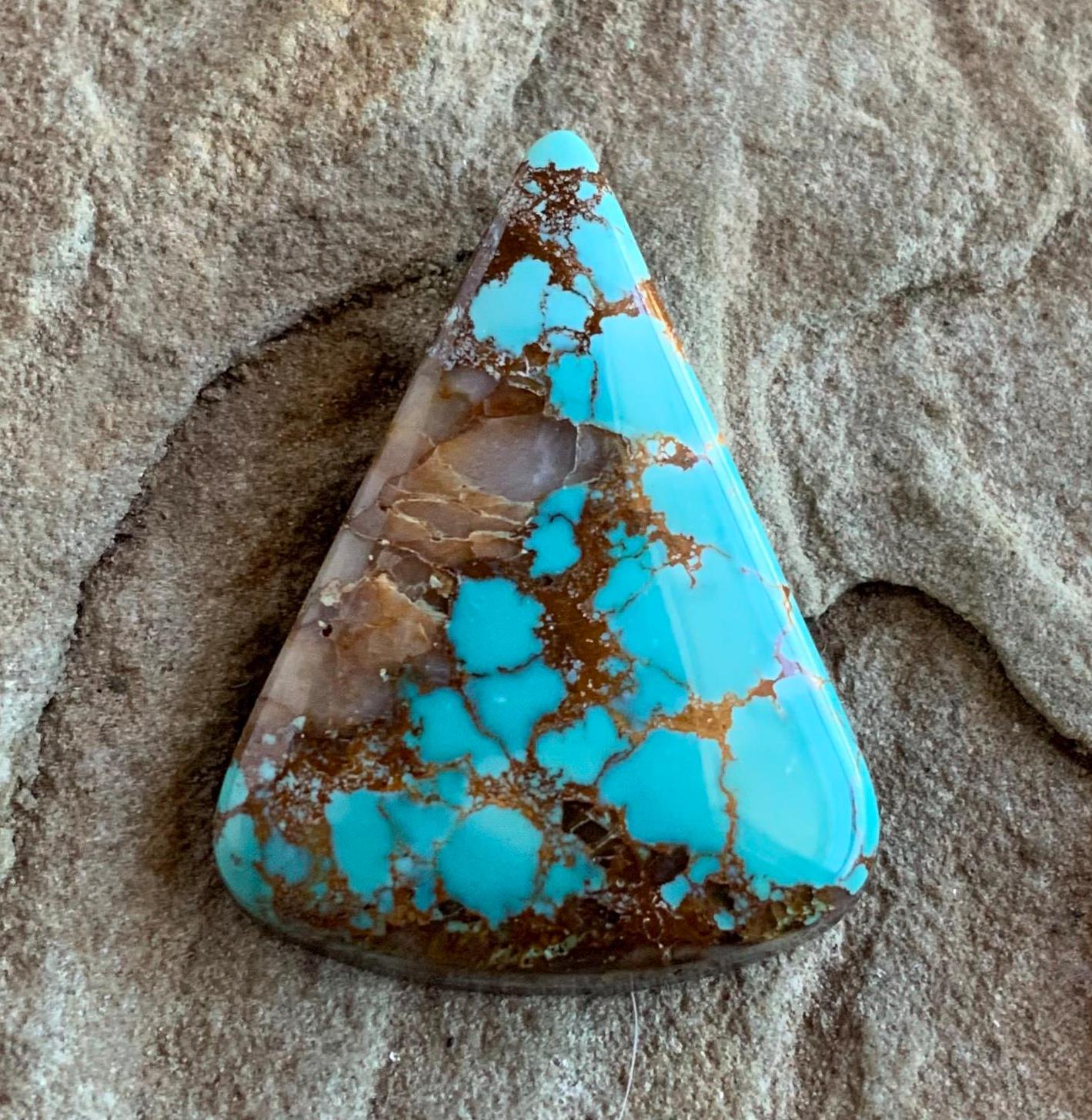 Natural Sierra Nevada Triangle Turquoise Cabochon