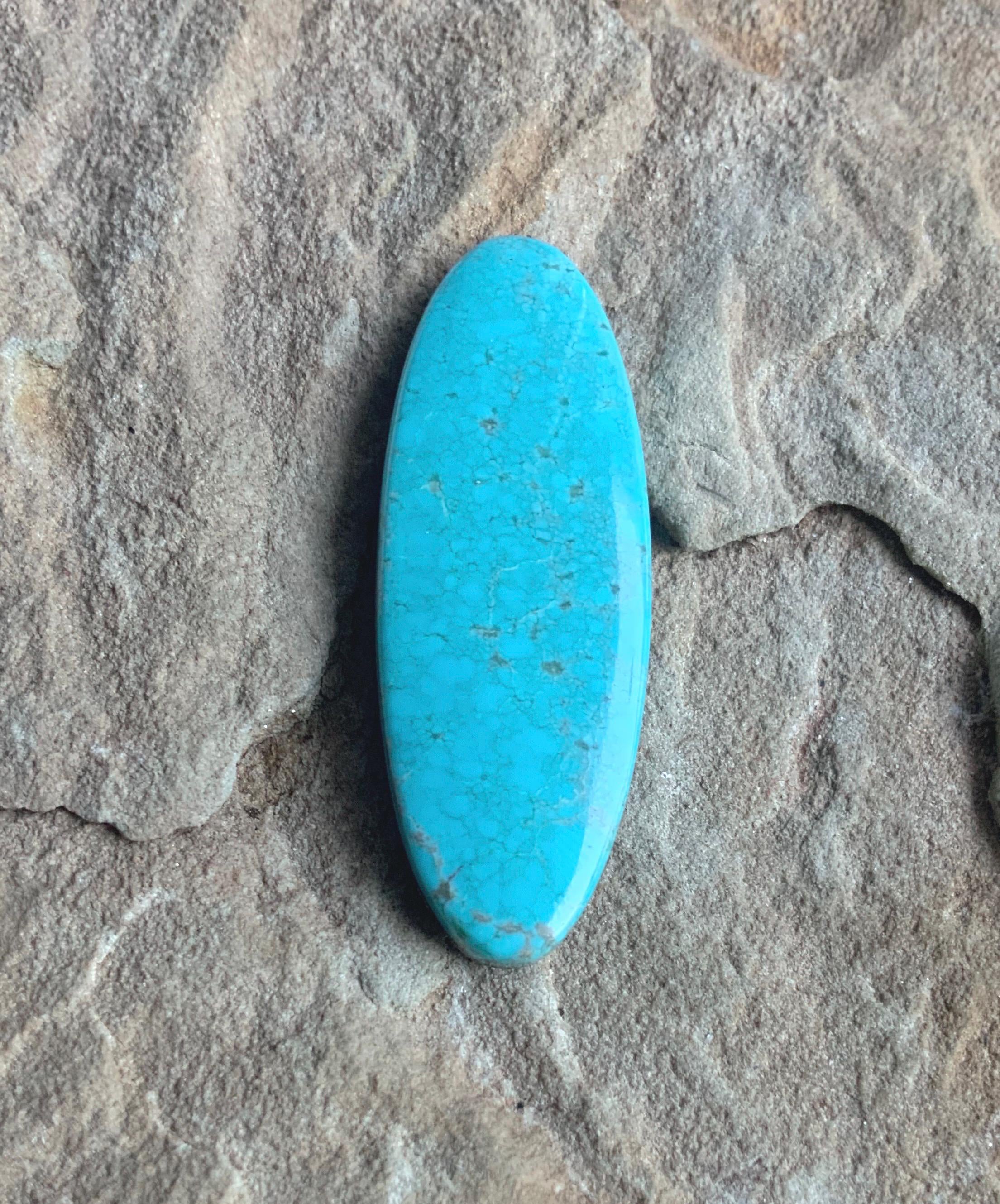 Sky Blue Royston Turquoise Long Oval Cabochon #R46