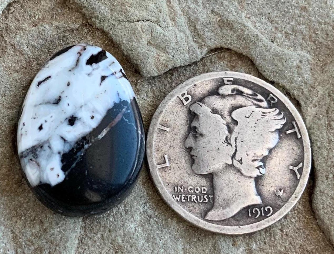 Beautiful Natural White Buffalo Teardrop Cabochon