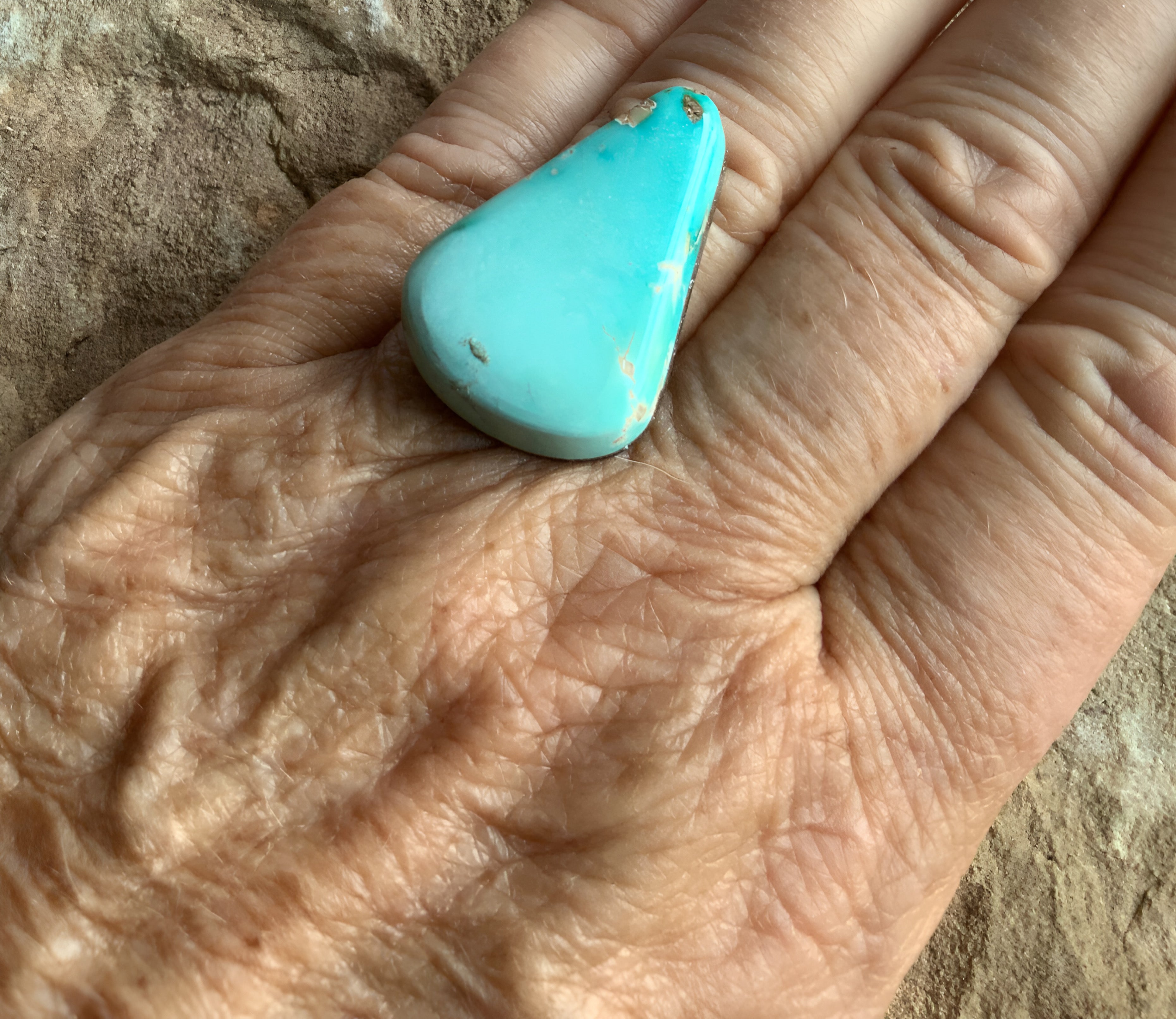 Royston Turquoise Triangular Blue Cabochon
