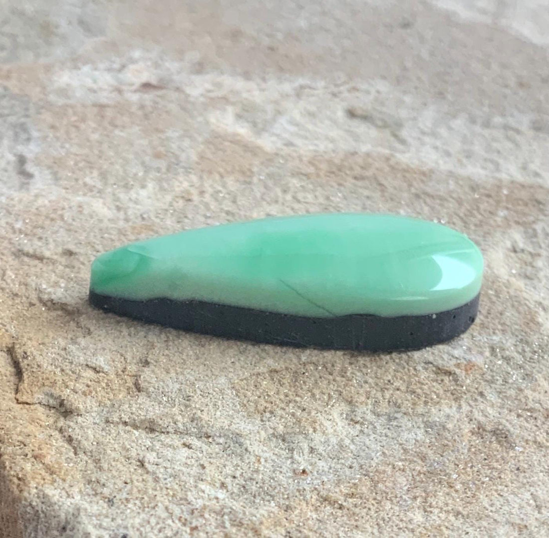 Beautiful Rare Green Natural Orvil Jack Turquoise Cabochon
