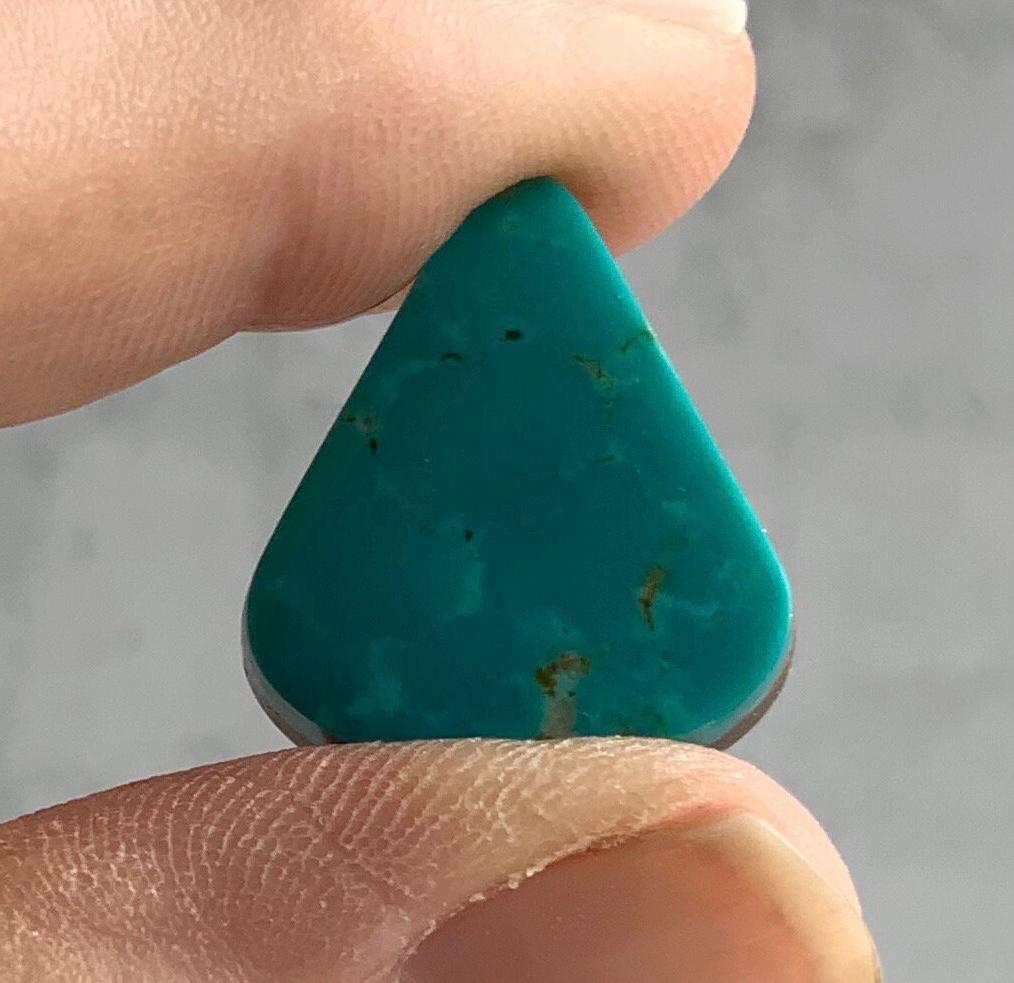 Beautiful Blue Royston Turquoise Triangular Cabochon or Polished Stone Cab