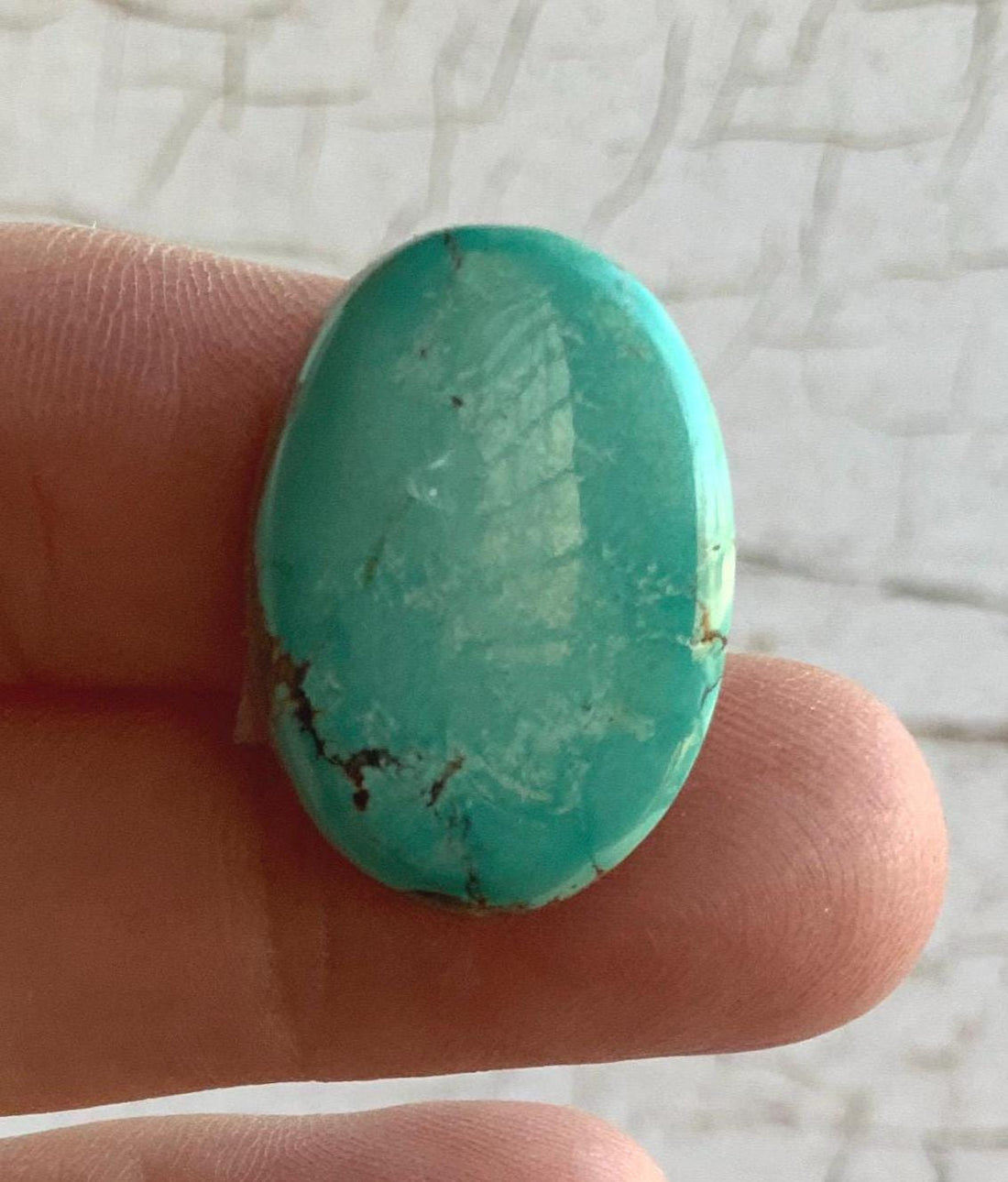 Beautiful Blue Number Eight Turquoise Oval Cabochon
