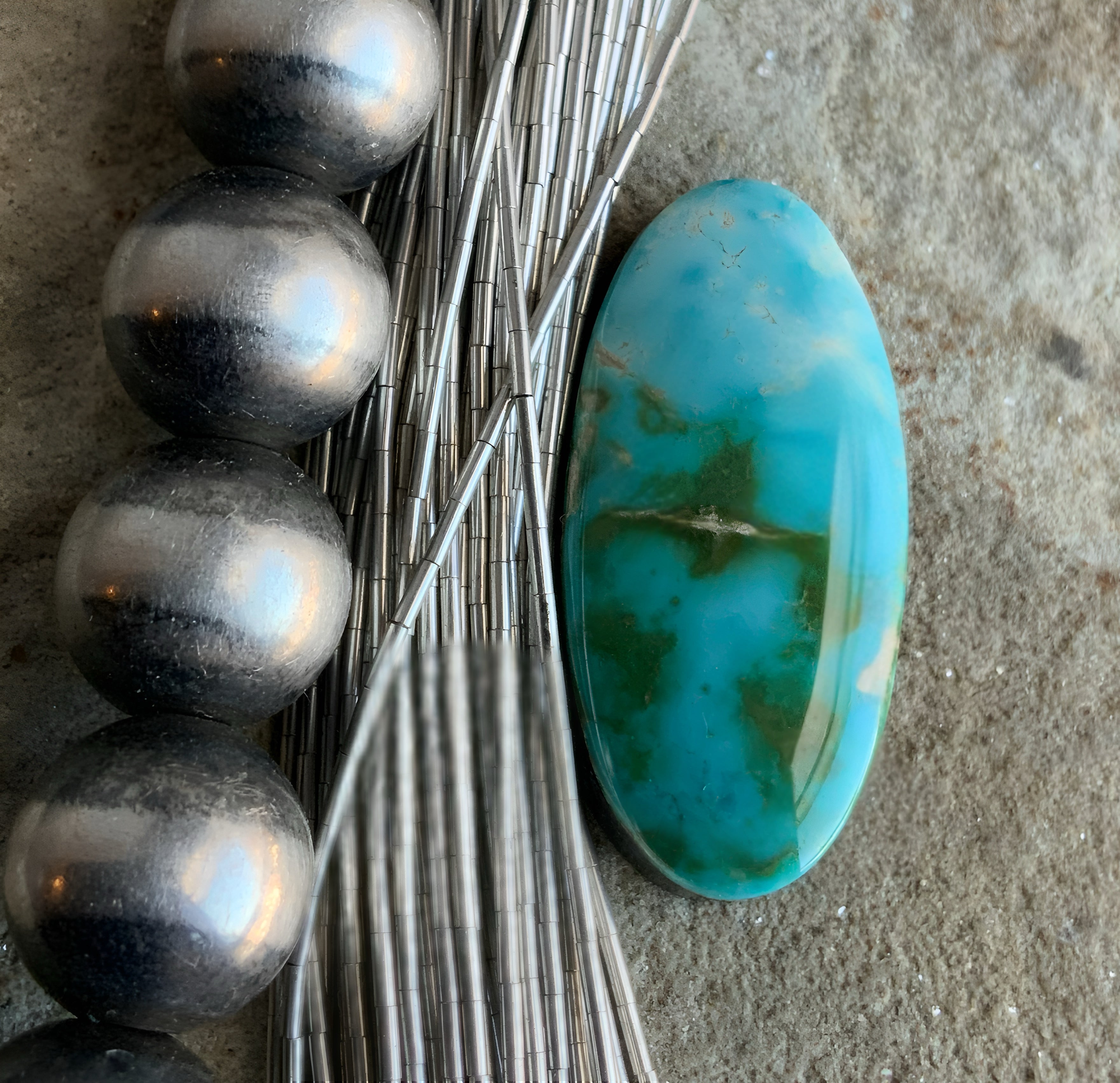 Royston Turquoise Polychrome Oval Cabochon: Nevada Gemstone