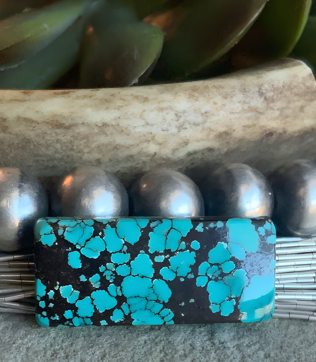 Bao Canyon Turquoise Rectangular Gemstone #BC132