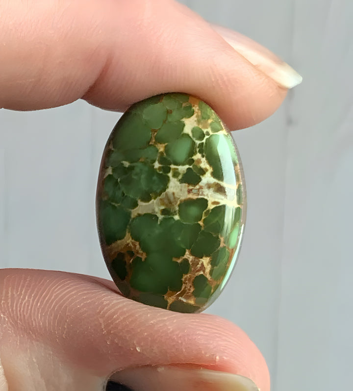 Natural Royston Turquoise Green Oval Cabochon