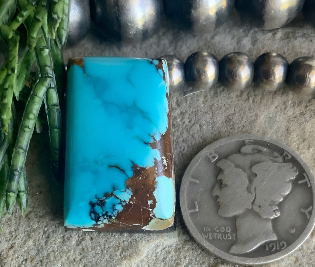 Natural Sierra Nevada Turquoise Rectangular Cabochon