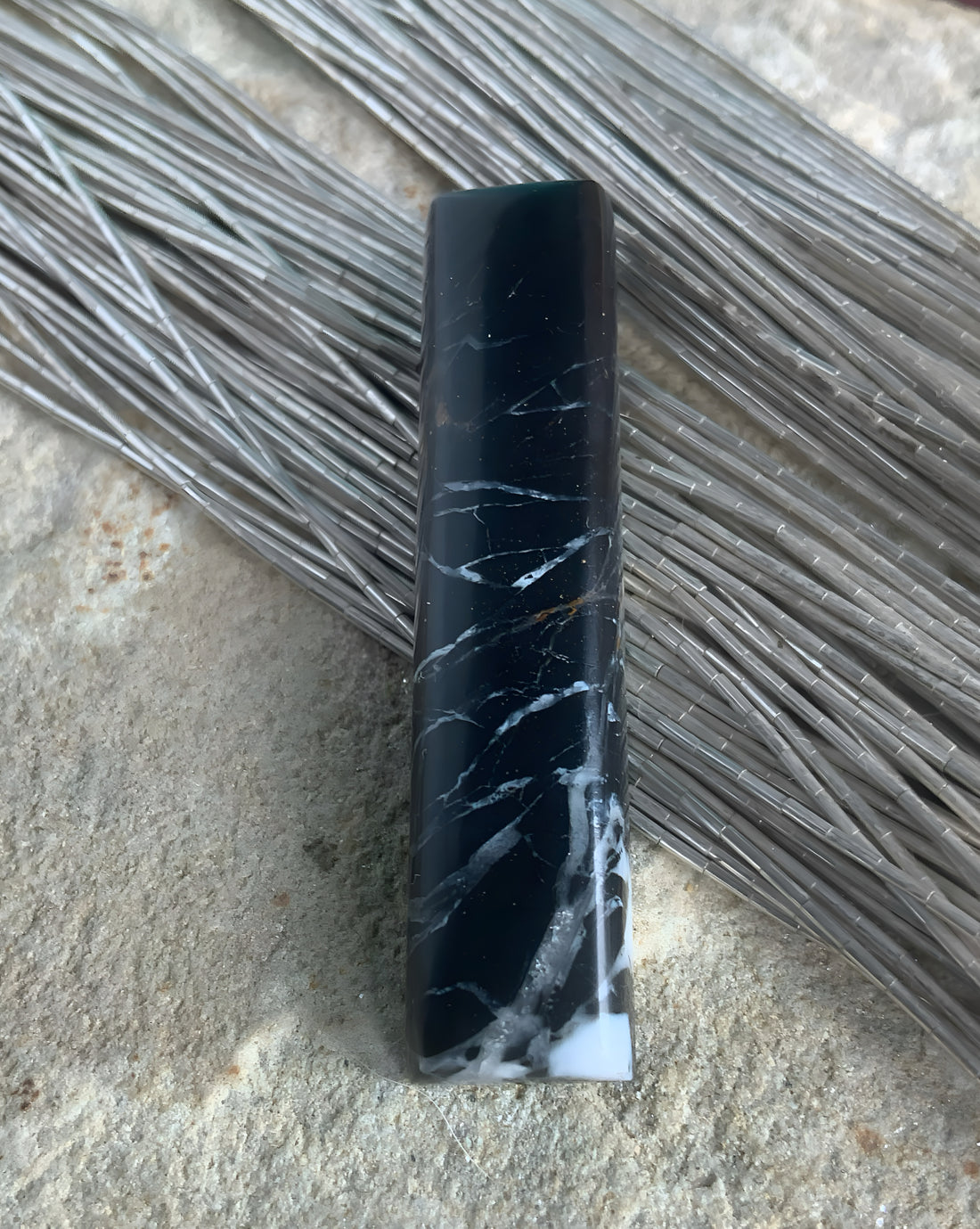 Beautiful White Buffalo Elongated Rectangle Cabochon