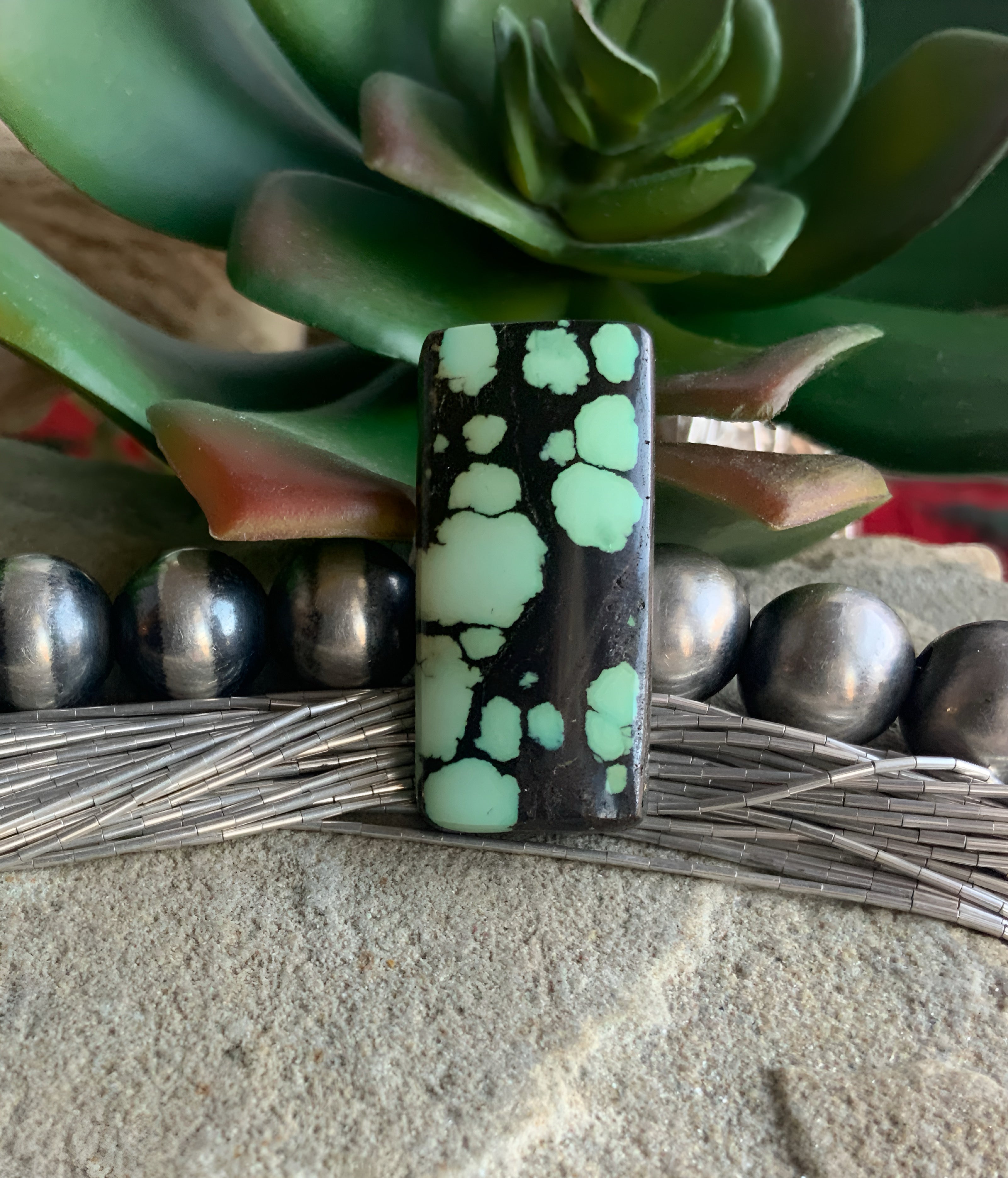 Bamboo Mountain Rectangular Gemstone