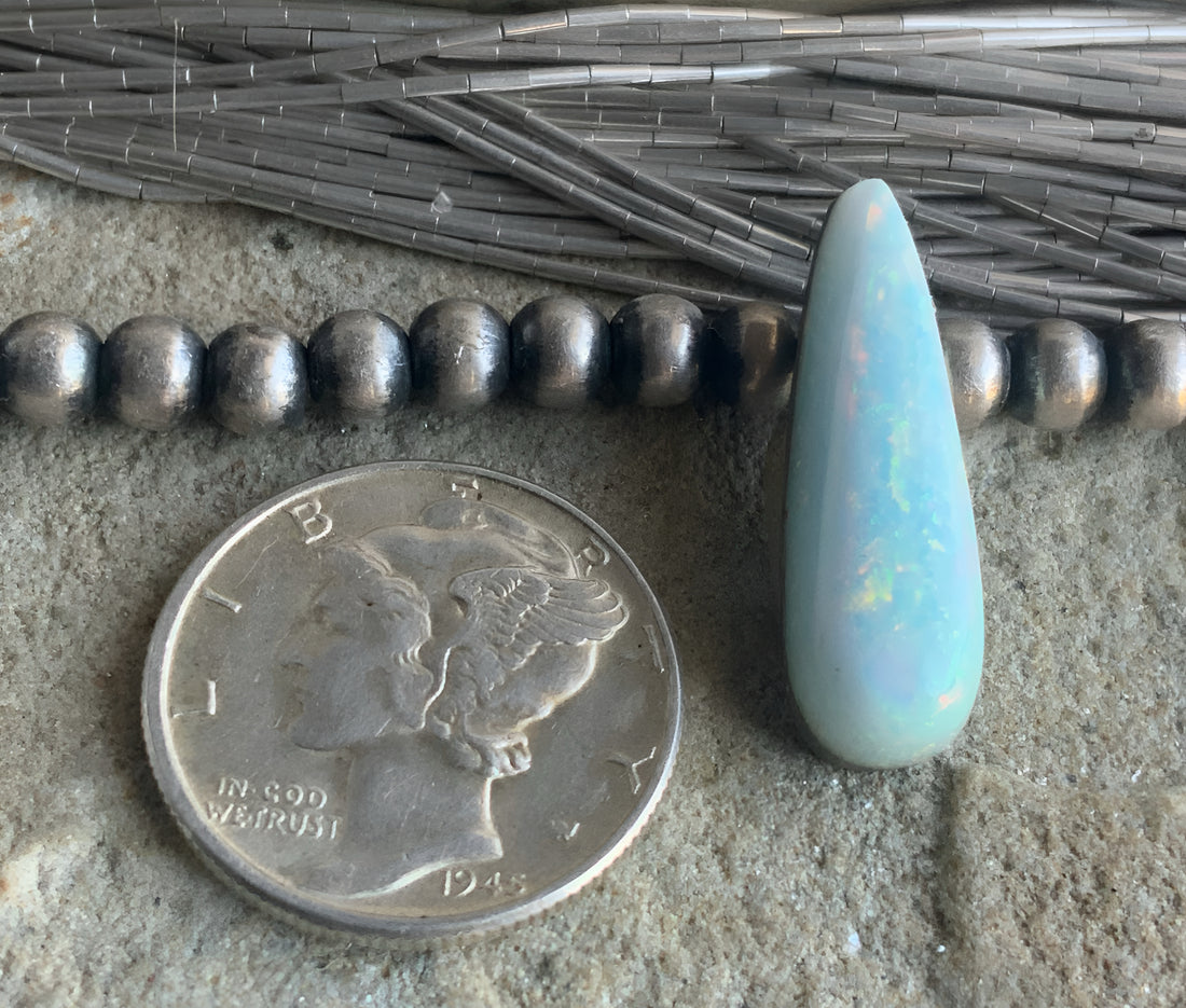 Sterling Opal Small Teardrop