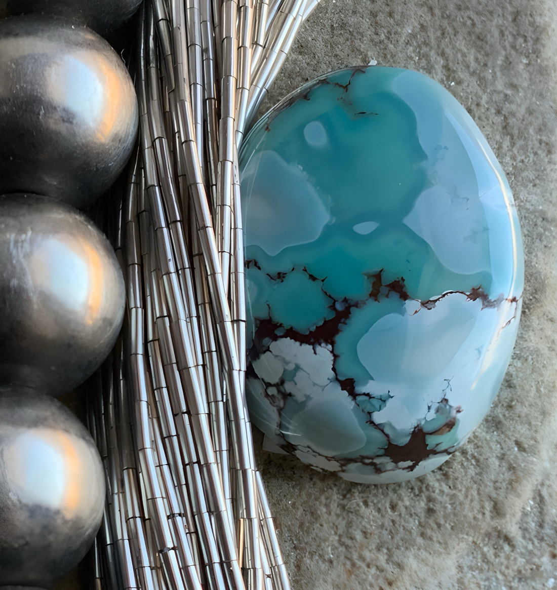 Gobi Desert Lavender or Golden Hills Turquoise Oval