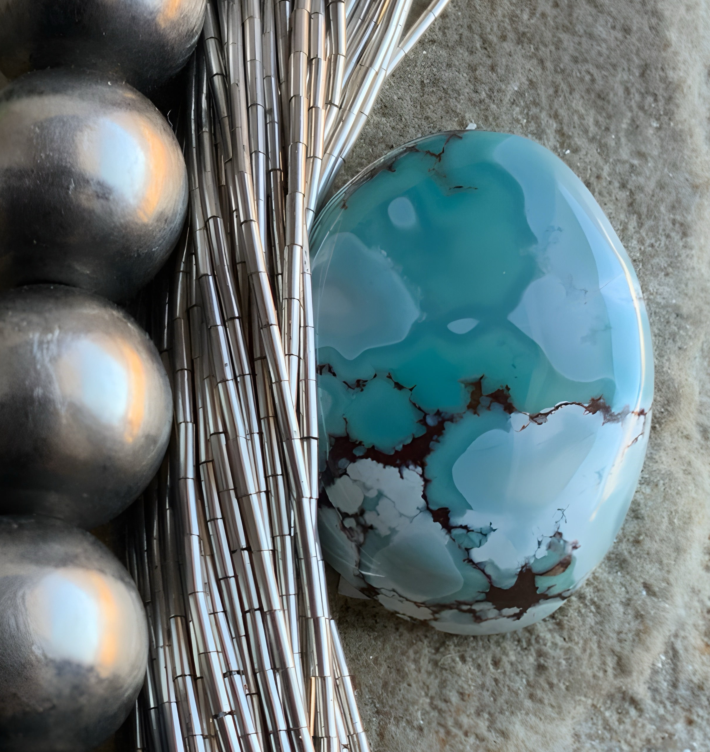 Gobi Desert Lavender or Golden Hills Turquoise Oval