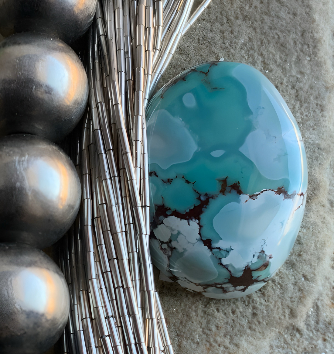 Gobi Desert Lavender or Golden Hills Turquoise Oval