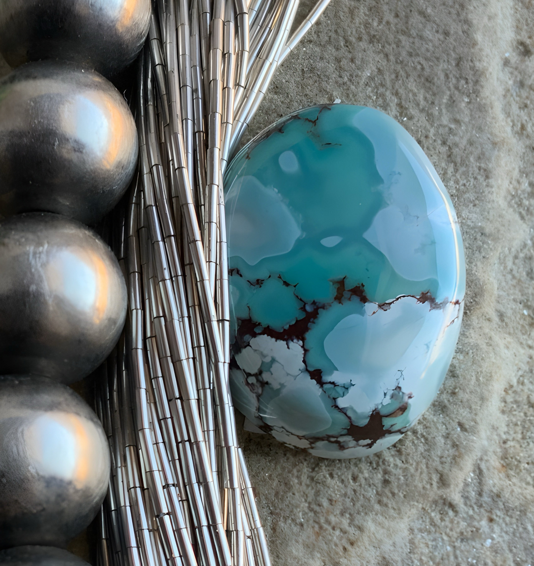 Gobi Desert Lavender or Golden Hills Turquoise Oval