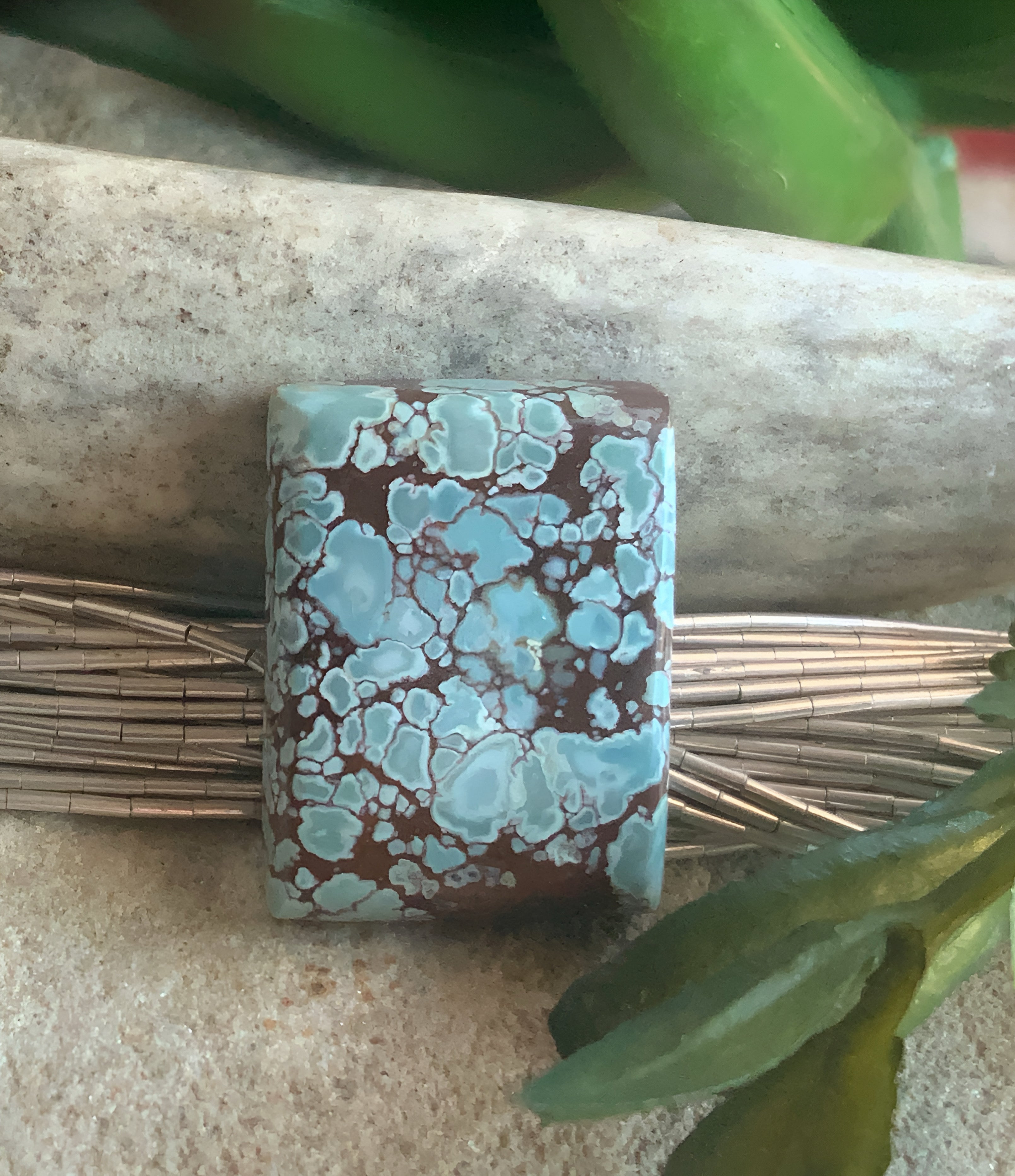 Gobi Desert Lavender or Golden Hills Turquoise Rectangular Gemstone