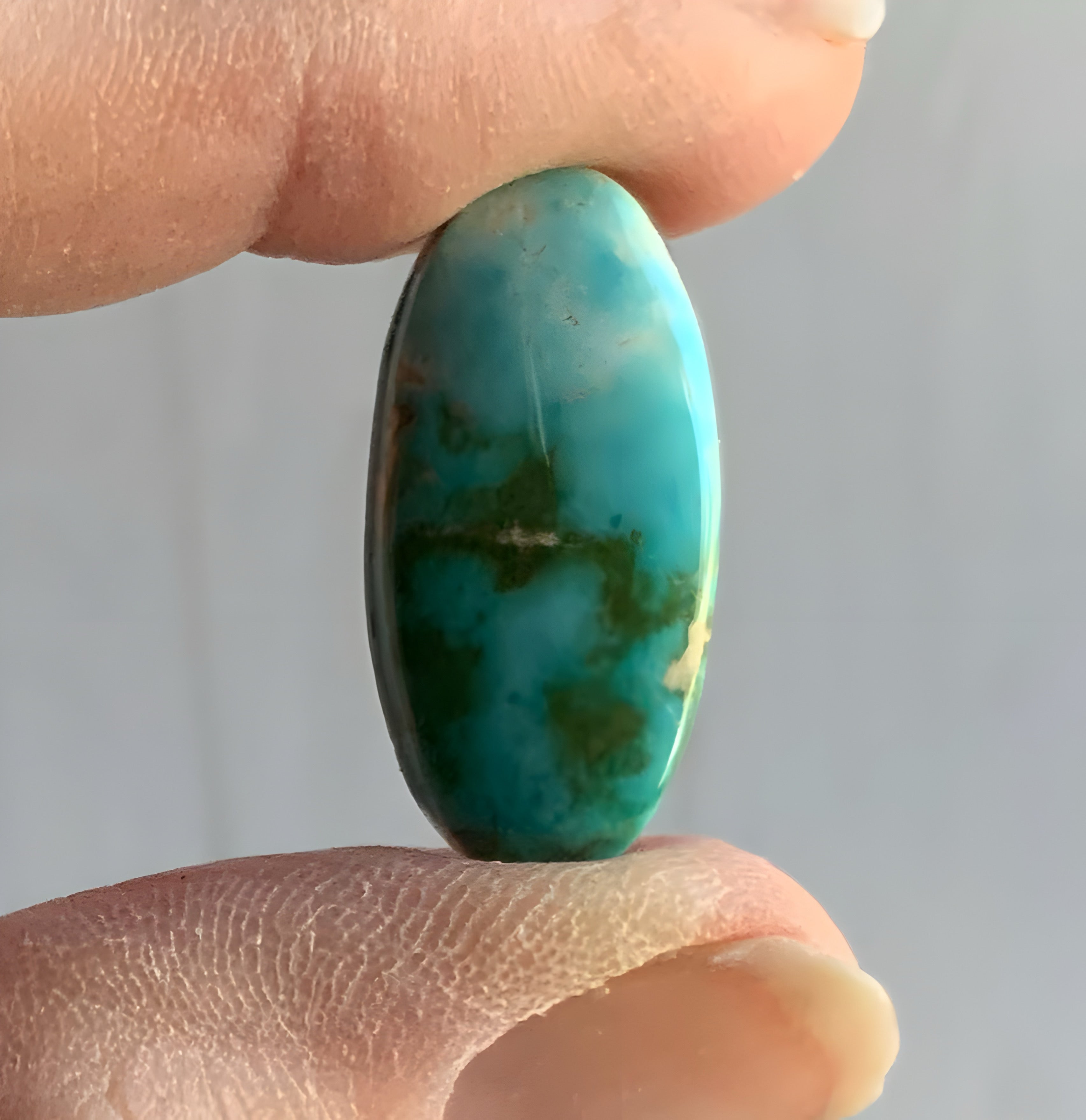 Royston Turquoise Polychrome Oval Cabochon: Nevada Gemstone