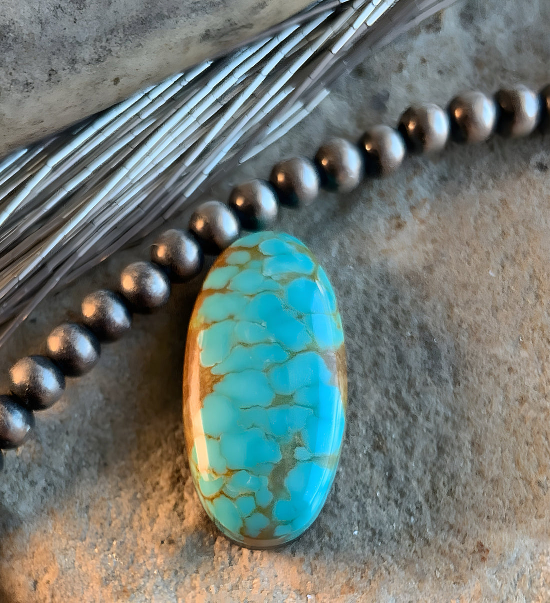 Number 8 Turquoise Oval Cabochon