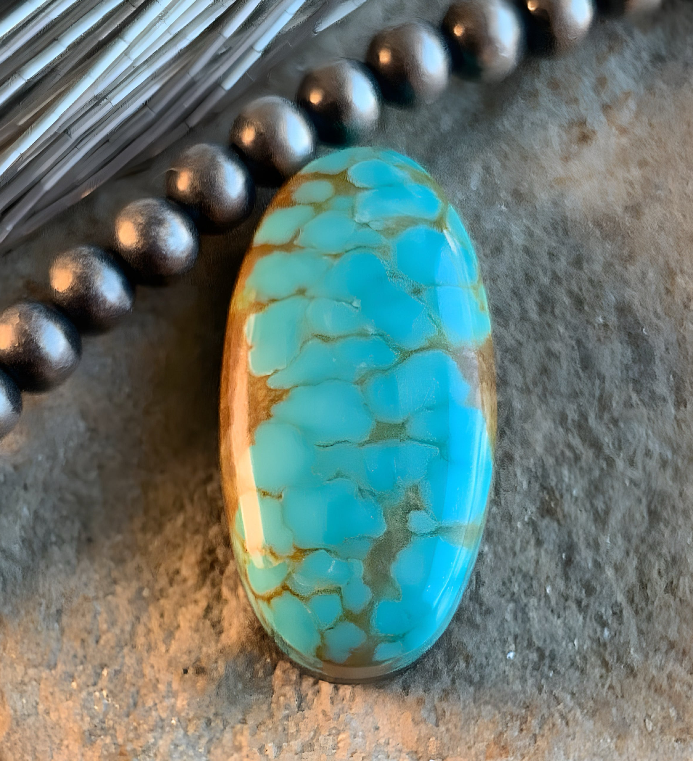 Number 8 Turquoise Oval Cabochon
