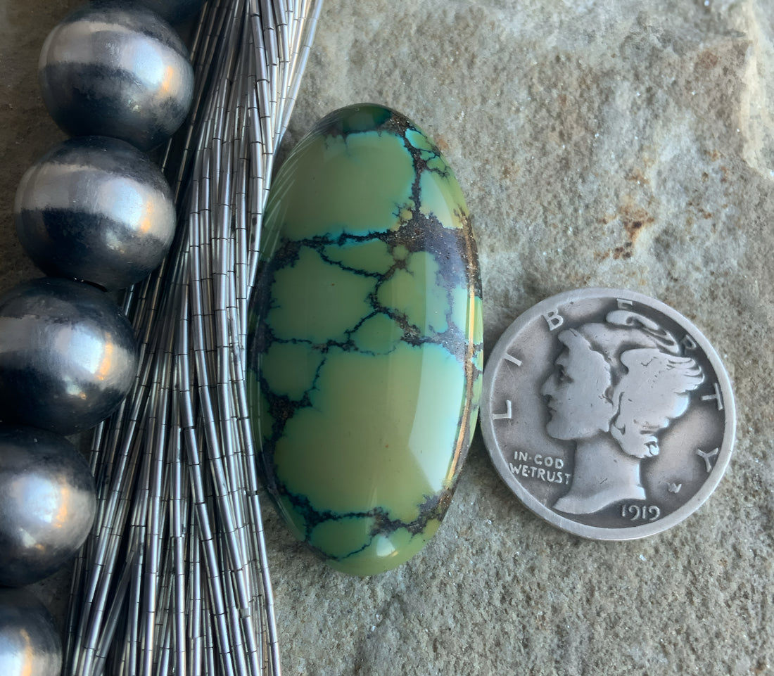 Bamboo Mountain Turquoise Oval Cabochon