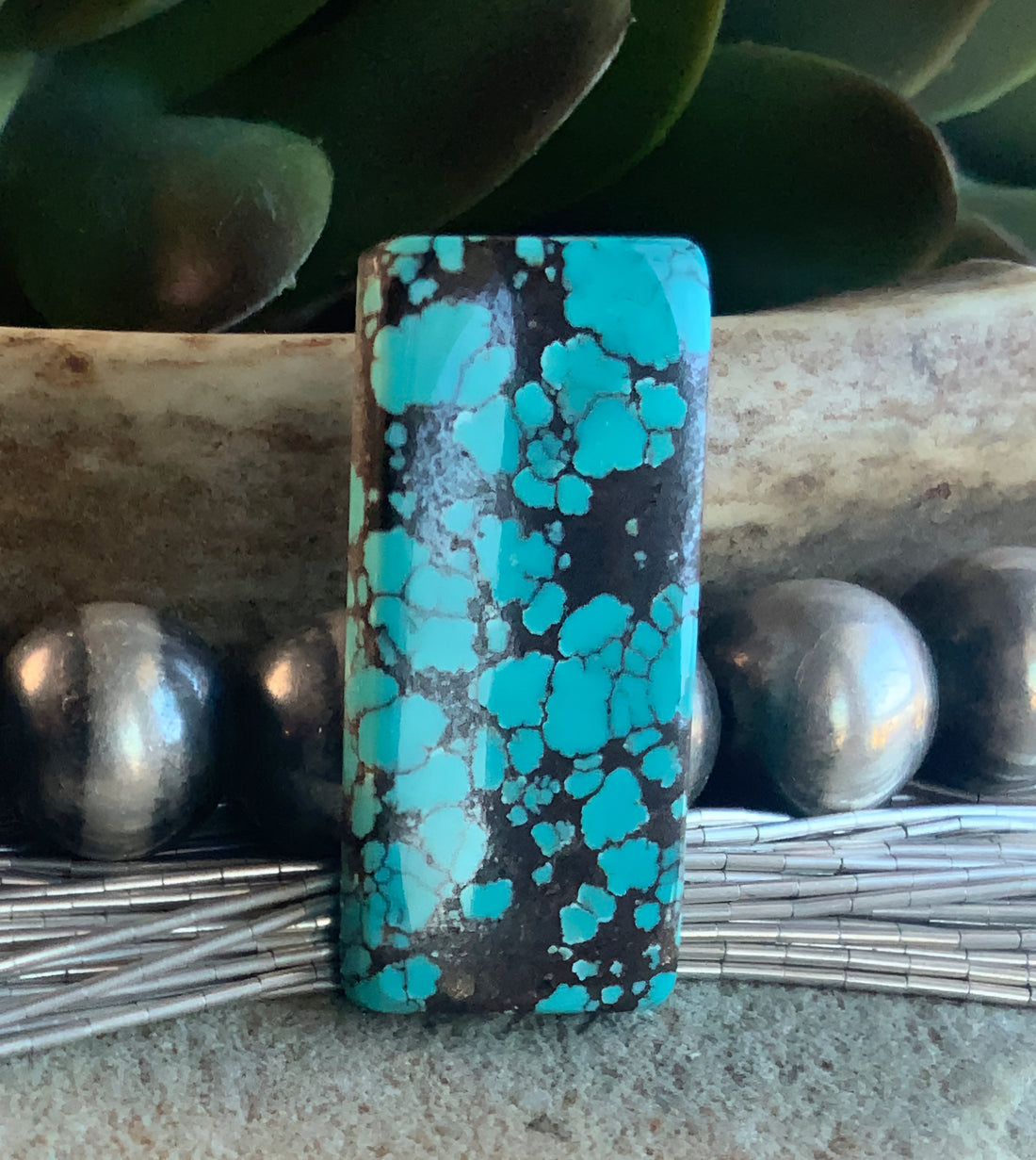 Bao Canyon Turquoise Rectangular Gemstone #BC132