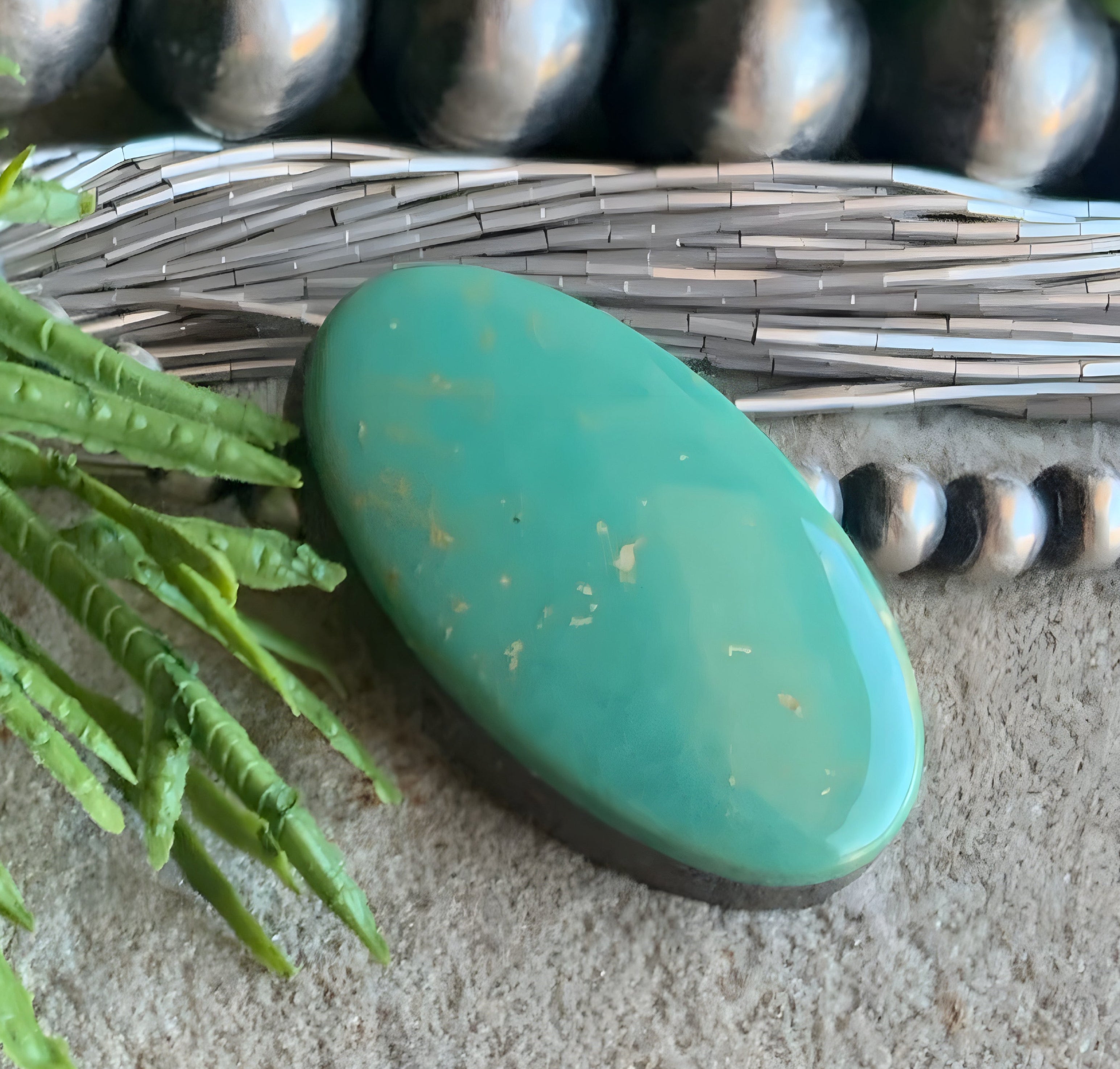 Emerald Valley Turquoise Oval Cabochon-Nevada Gemstone