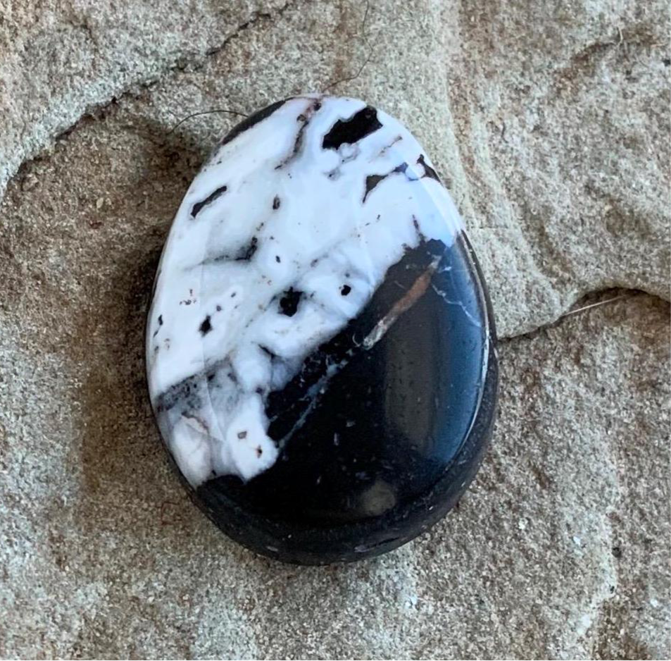 Beautiful Natural White Buffalo Teardrop Cabochon
