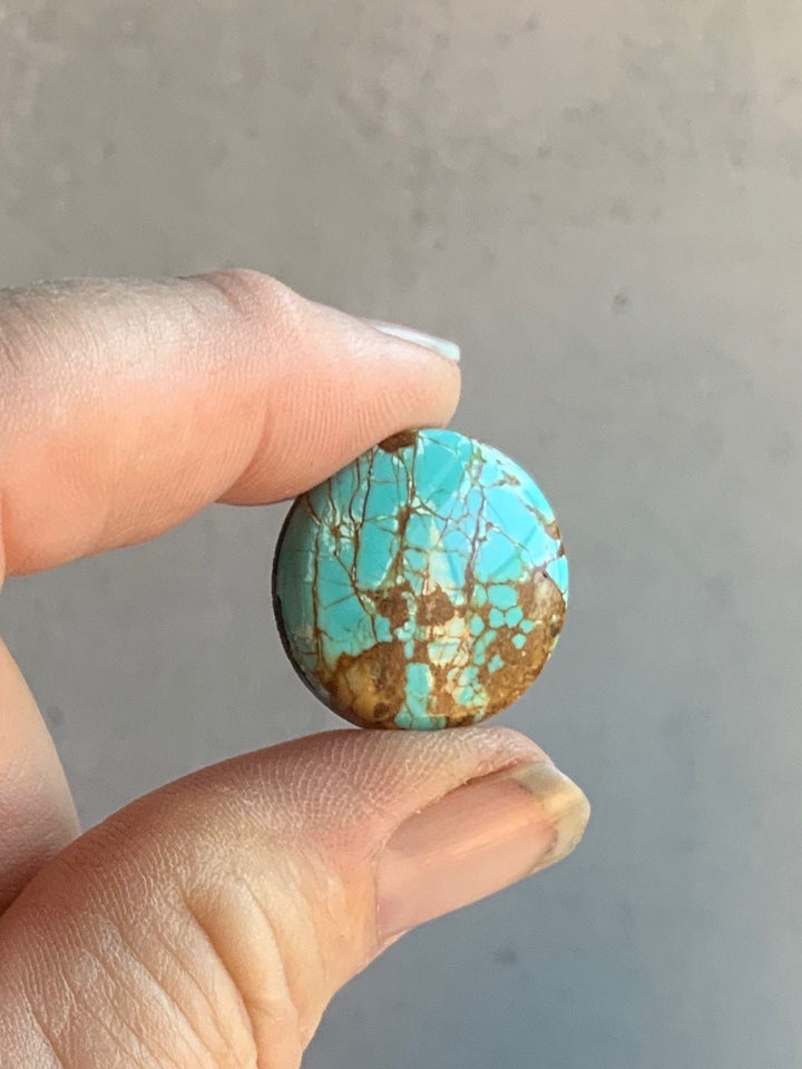Beautiful Blue Number 8 Turquoise Round Cabochon