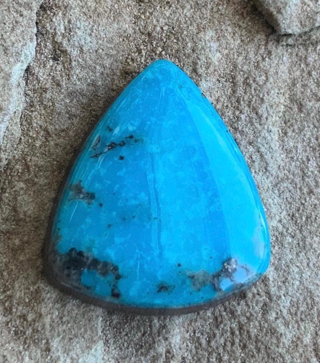 Ithaca Peak Turquoise Trillion Cabochon -Arizona Gemstone #IP144
