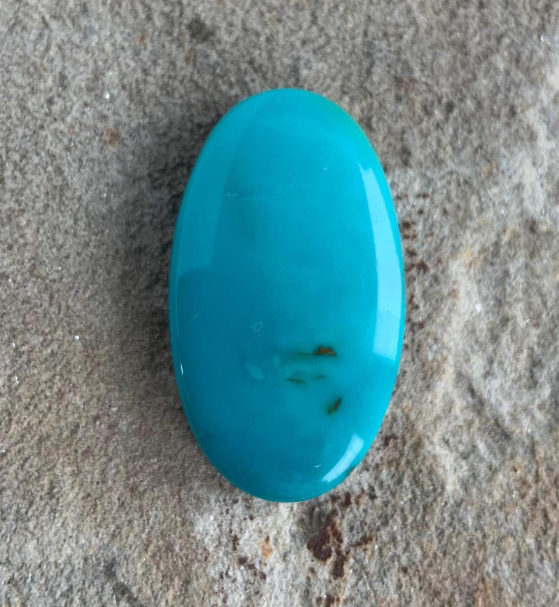 Beautiful Blue Turquoise Mountain Turquoise Oval Cabochon