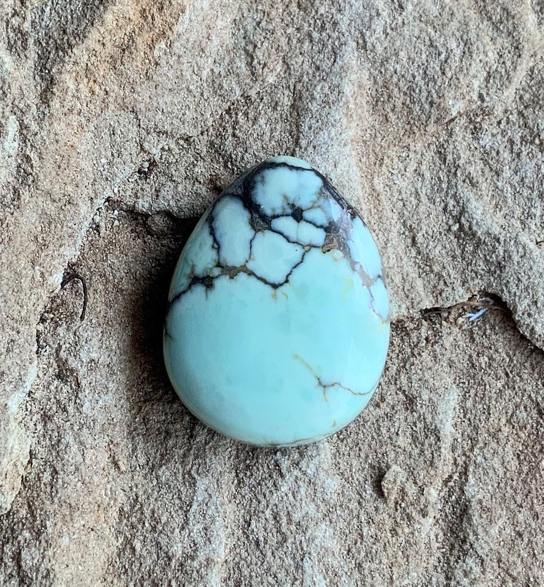 Beautiful Butterfly Wing Variscite Cabochon