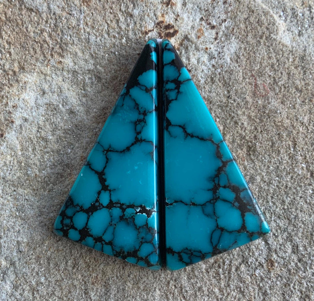 Beautiful Bao Canyon Turquoise Earring Matching Pair #BC119