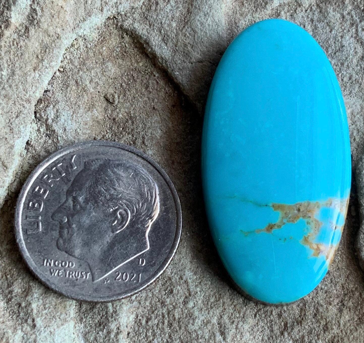Natural Turquoise Mountain Turquoise Oval Cabochon-Arizona Gemstone #TM111