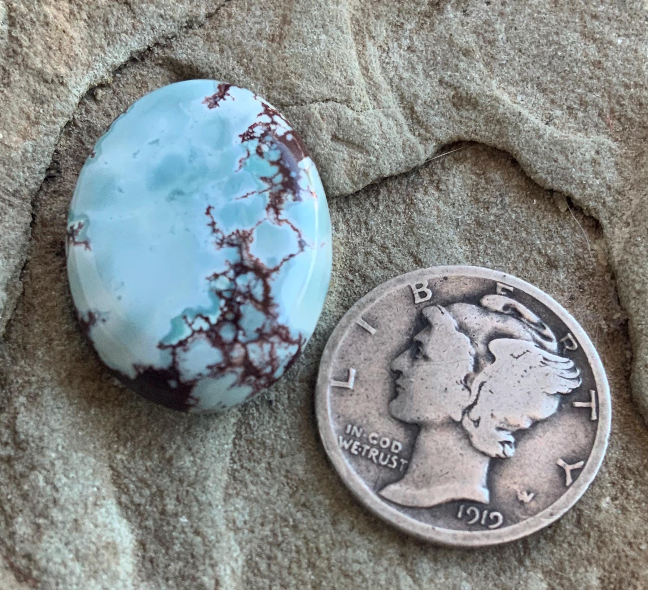 Beautiful Gobi Desert Lavender Turquoise Oval Gemstone#149