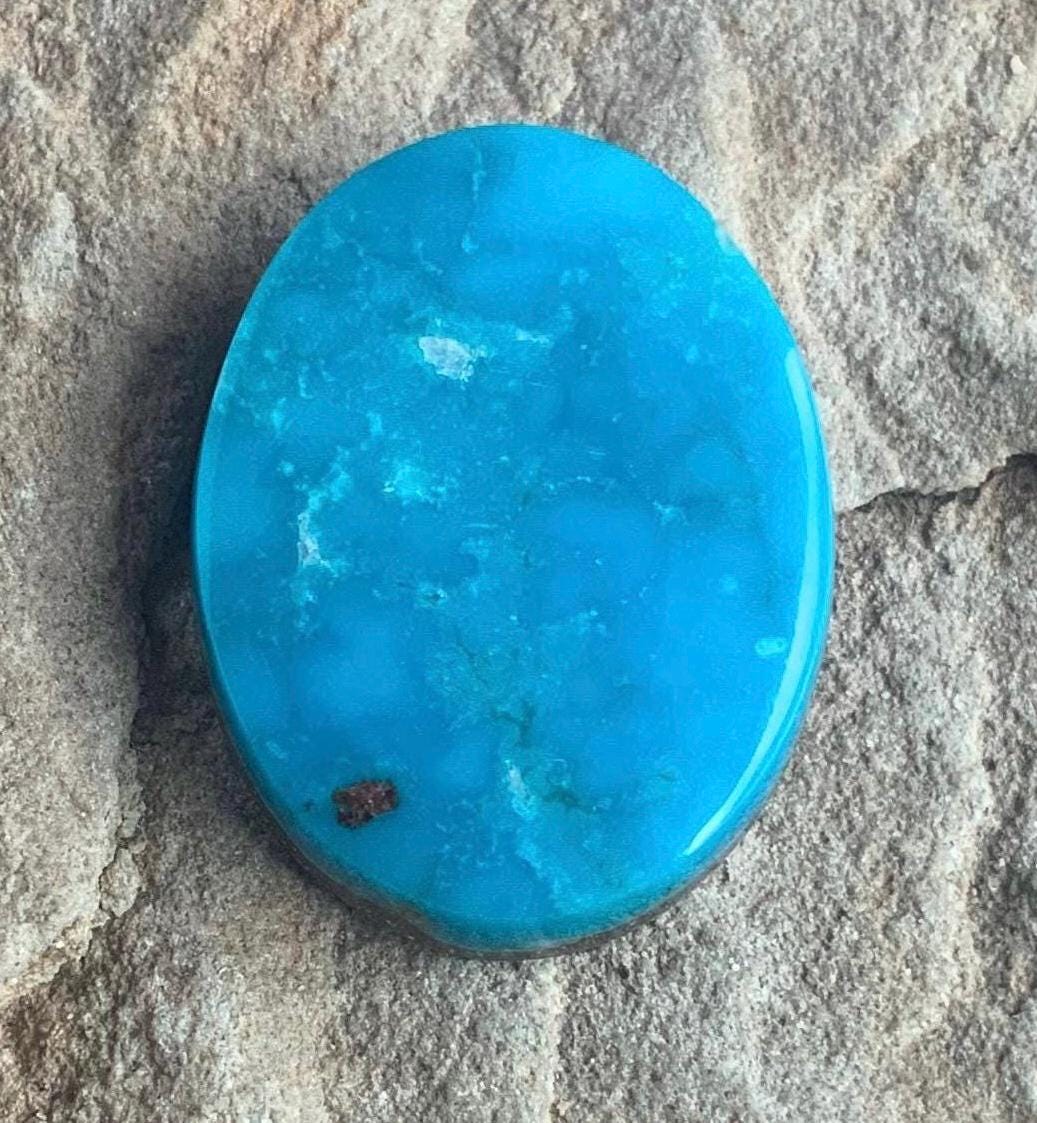 Beautiful Blue Turquoise Mountain Turquoise Oval Cabochon