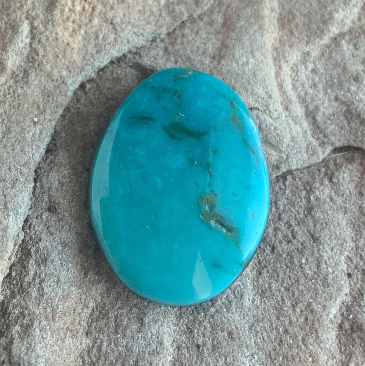 Beautiful Turquoise Mountain Turquoise Oval Cabochon