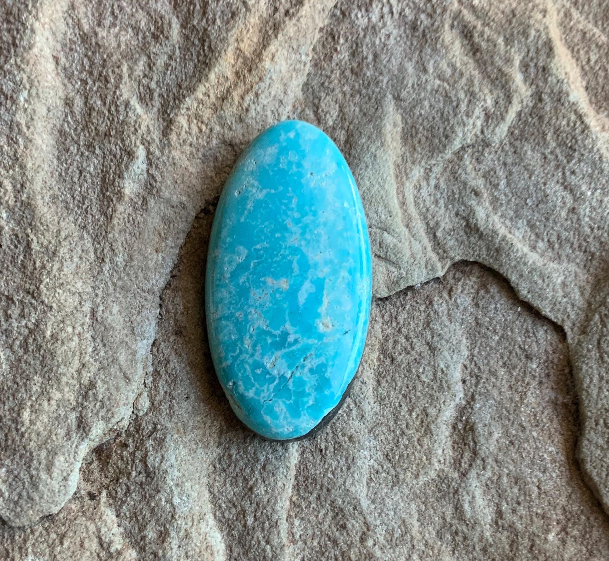 Light Blue Natural Royston Turquoise Oval Cabochon #R177