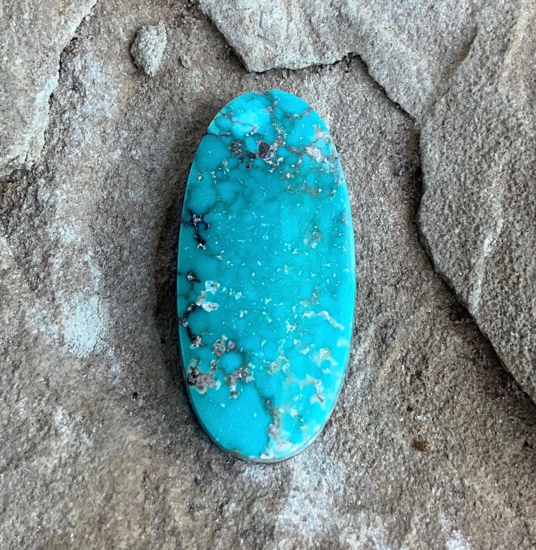 Beautiful Carico Lake Turquoise Large Oval Cabochon