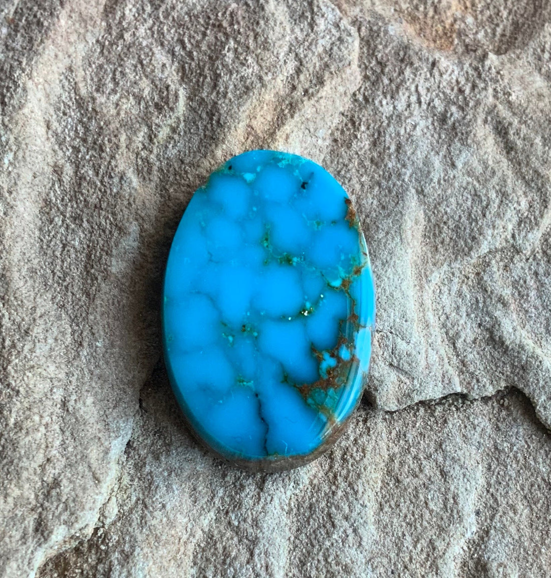 Turquoise Mountain Turquoise Oval Cabochon-Arizona Gemstone #TM11