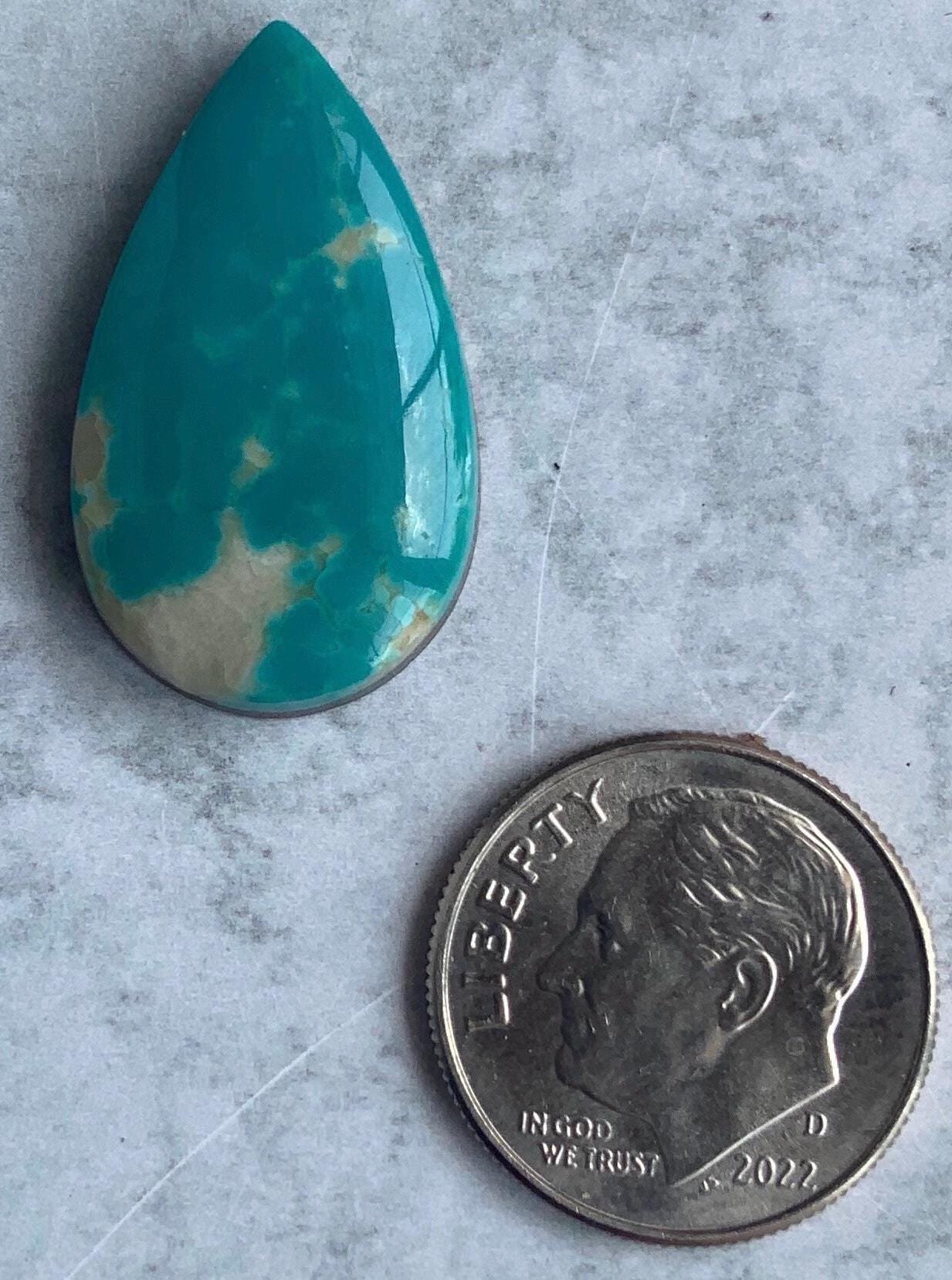 Beautiful Fox Turquoise Teardrop Cabochon or Polished Stone Cab