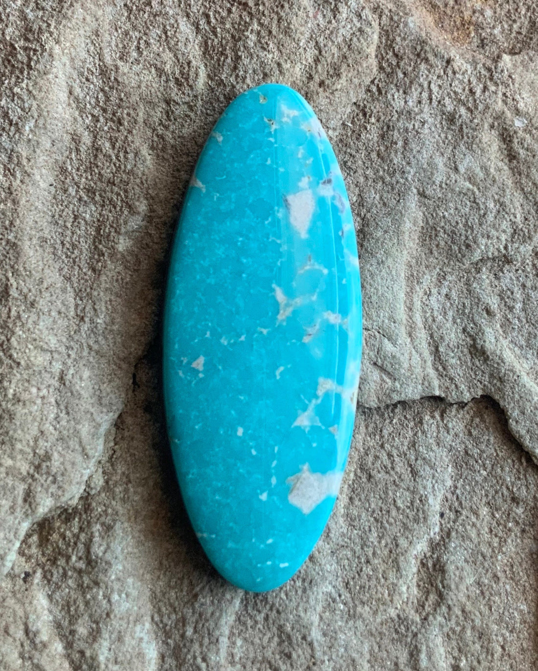 Gorgeous Blue Fox Turquoise Long Oval Cabochon