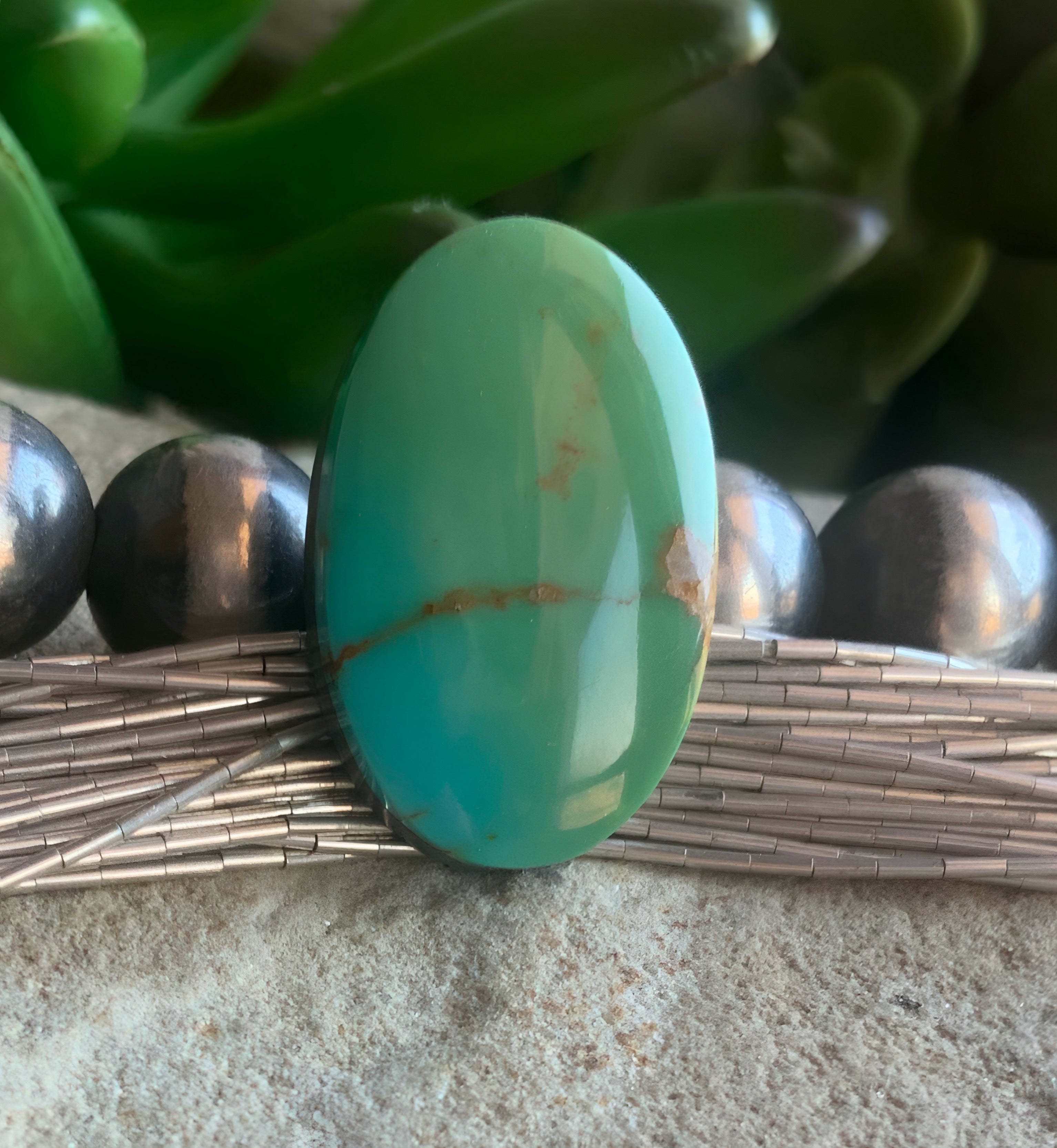 Natural Royston Turquoise Oval Gemstone
