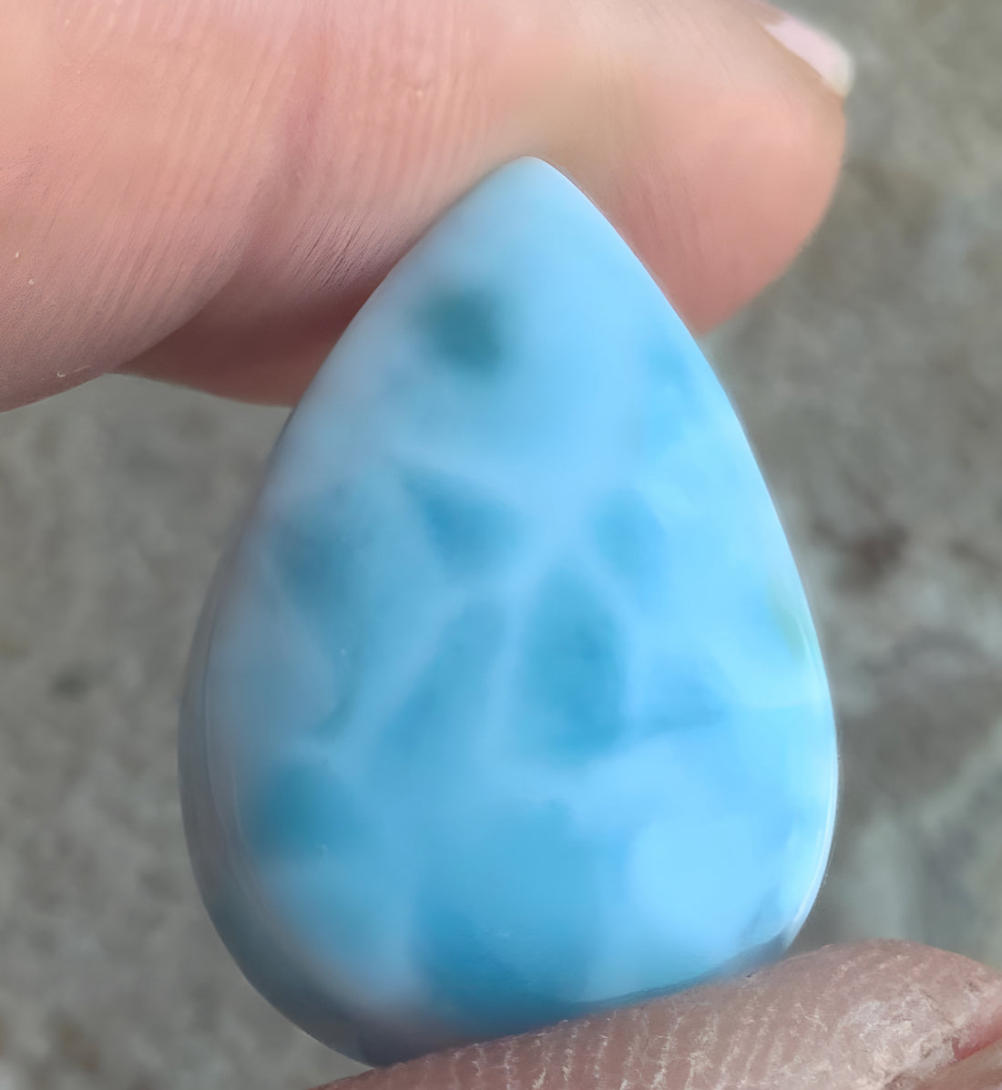 Laramar Teardrop Cabochon:Dominican Republic Gemstone