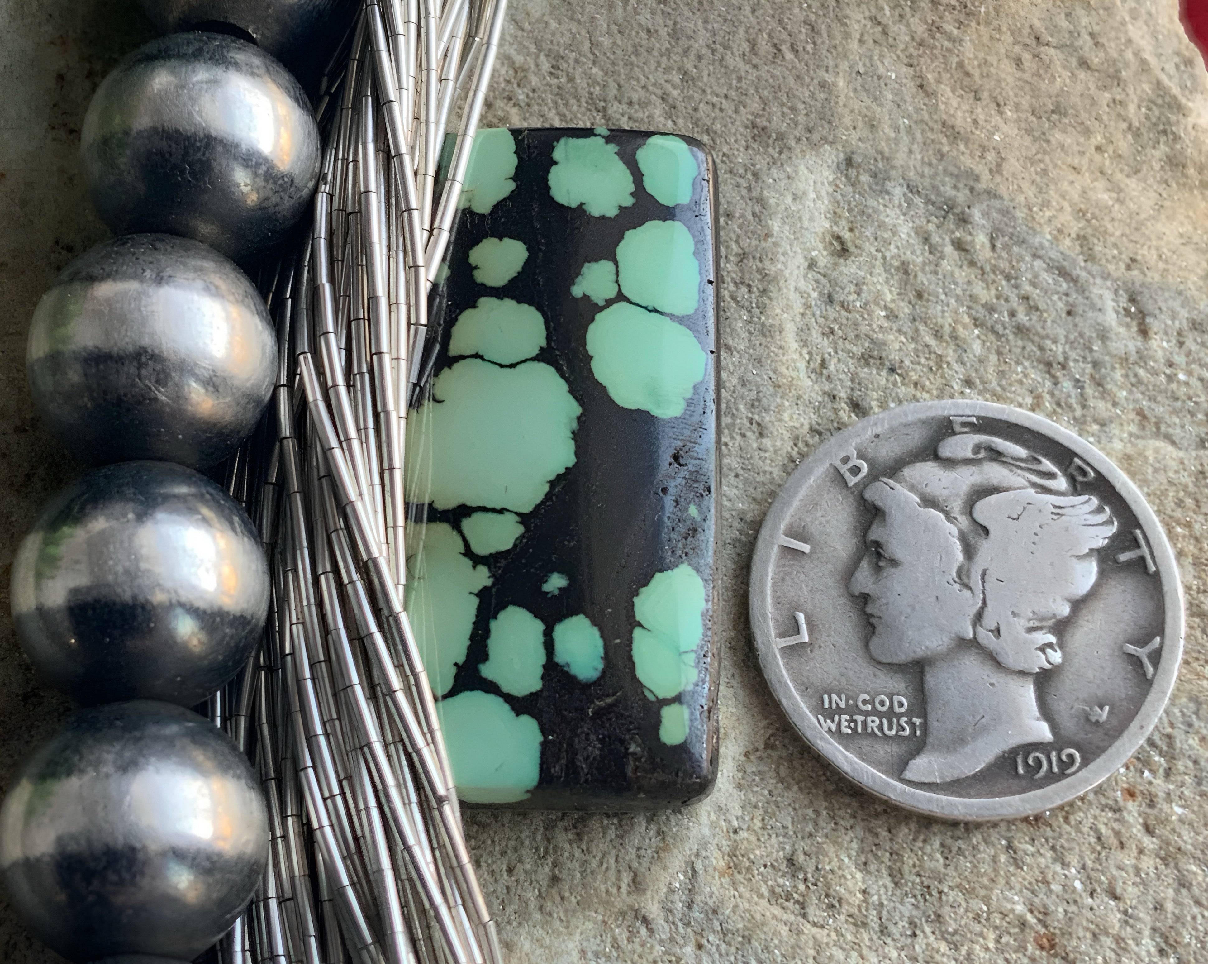 Bamboo Mountain Rectangular Gemstone