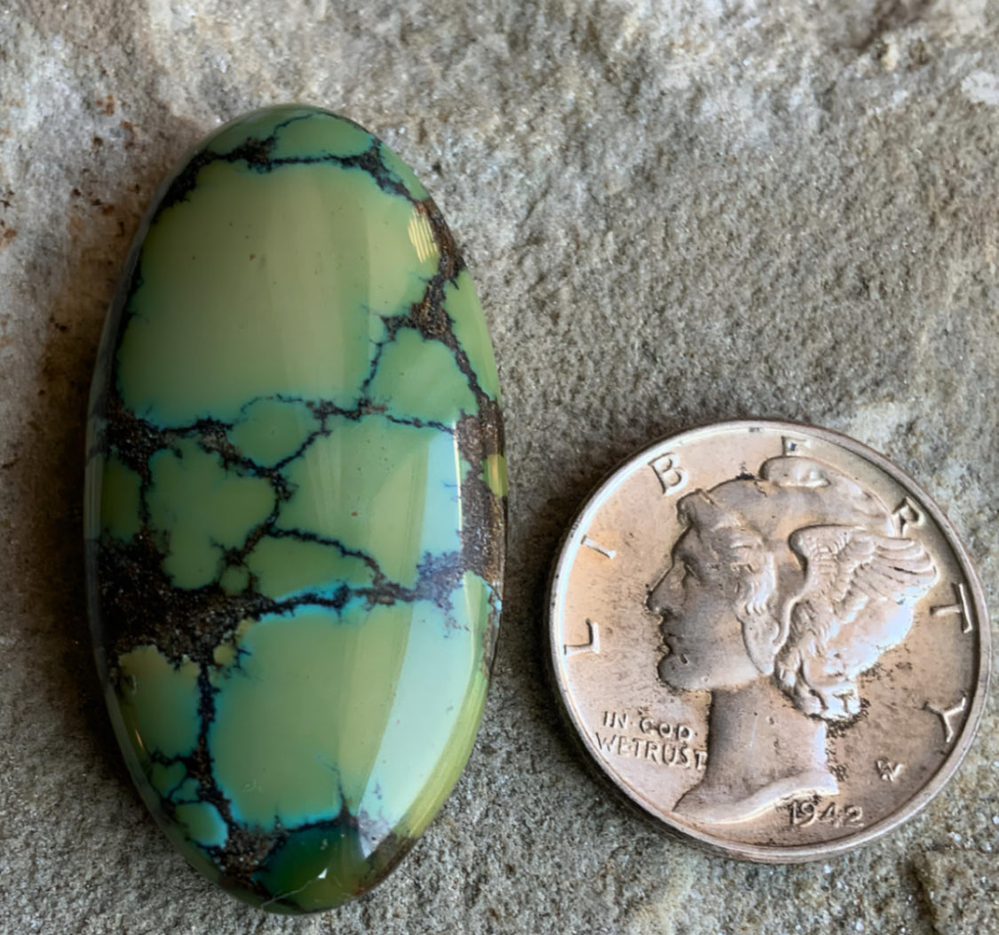 Bamboo Mountain Turquoise Oval Cabochon