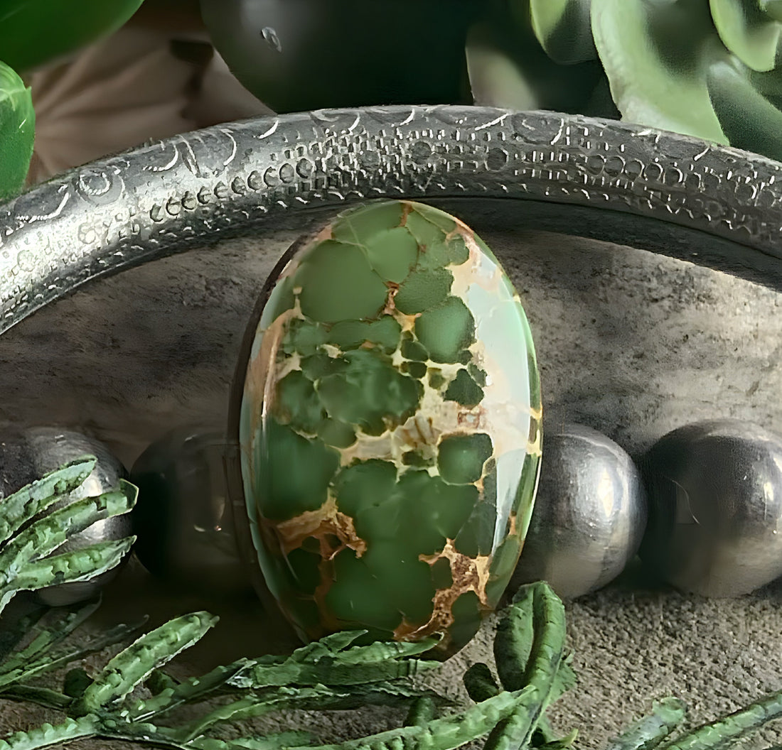 Natural Royston Turquoise Green Oval Cabochon